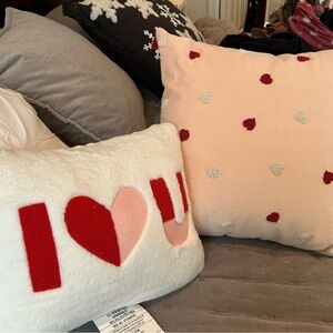 Two Valentine’s Day pillows from target threshold.